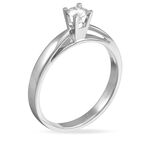 Bague Solitaire Loren Or Blanc Diamant - Bagues solitaires Femme | Histoire d&rsquo;Or