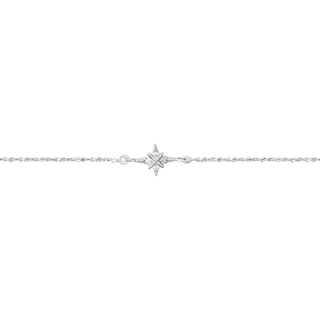 Bracelet Astre Precieux Argent Blanc Oxyde De Zirconium - Bracelets Femme | Histoire d’Or