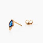 Boucles D'oreilles Puces Marika Plaqu&eacute; Or Dor&eacute; Pierre D'imitation - Boucles d'oreilles fantaisie Femme | Histoire d&rsquo;Or