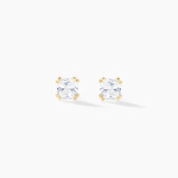 Boucles D'oreilles Puces Or Jaune Doreen Oxydes De Zirconium