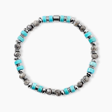 Bracelet Naturel Autres Tricolore Turquoise H&eacute;matite Jaspe Africain - Bracelets Homme | Histoire d&rsquo;Or