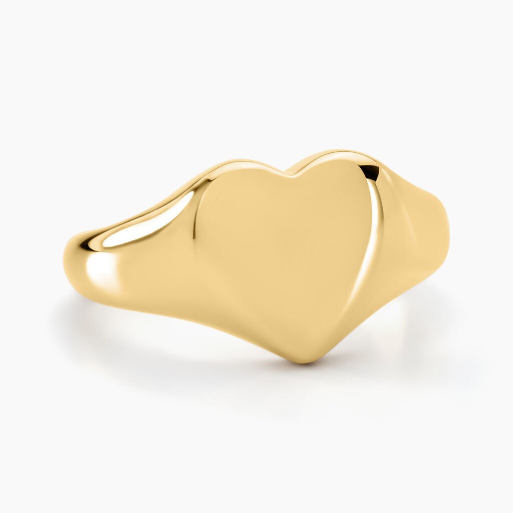 Chevalière Heartbeat Acier Doré - Chevalières Femme | Histoire d’Or