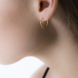 Créoles Dominae Or Jaune - Boucles d'oreilles créoles Femme | Histoire d’Or