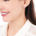 Boucles D'oreilles Puces Fidelia Boule Or Blanc - Clous d'oreilles Femme | Histoire d&rsquo;Or