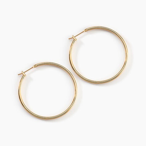 Cr&eacute;oles Ada Lisse Plaqu&eacute; Or Jaune - Boucles d'oreilles cr&eacute;oles Femme | Histoire d&rsquo;Or