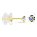 Boucles D'oreilles Puces Or Jaune Oxyde De Zirconium - Clous d'oreilles Femme | Histoire d’Or