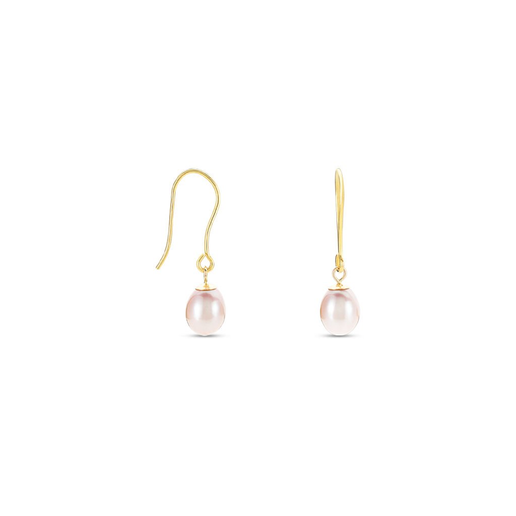 Boucles D'oreilles Pendantes Baroque Or Jaune Perles De Culture - Boucles d'oreilles pendantes Femme | Histoire d’Or