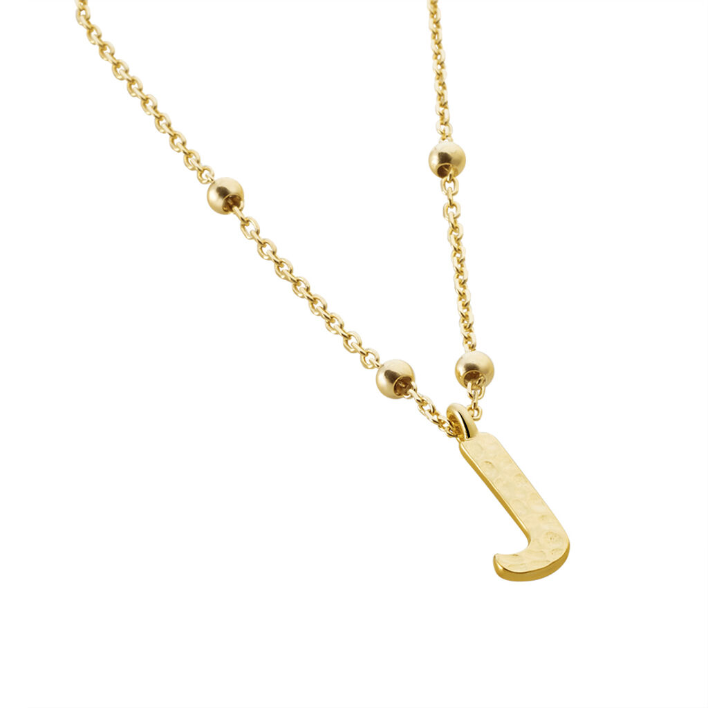 Collier Plaqué Or Jaune Lettra - Colliers fantaisie Femme | Histoire d’Or