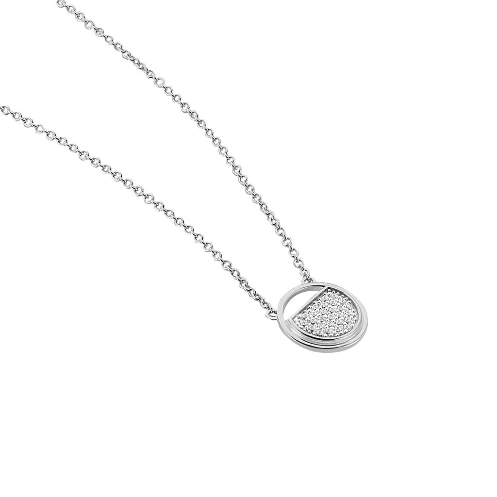 Collier Laetizia Clara Argent Blanc Oxyde De Zirconium - Colliers fantaisie Femme | Histoire d’Or
