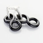 Boucles D'oreilles Pendantes Celinia Argent Blanc C&eacute;ramique Et Oxyde - Boucles d'oreilles fantaisie Femme | Histoire d&rsquo;Or