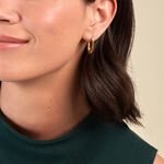Cr&eacute;oles Urban Line Acier Dor&eacute; - Boucles d'oreilles cr&eacute;oles Femme | Histoire d&rsquo;Or