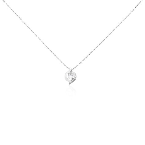 Collier Or Blanc Lydia Oxydes De Zirconium - Colliers Femme | Histoire d’Or