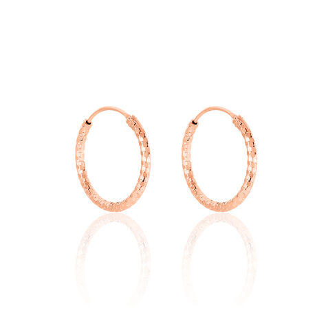 Créoles Argent Rose Agathe - Boucles d'oreilles créoles Femme | Histoire d’Or