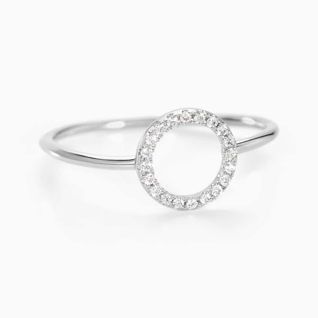 Bague Laureen Argent Blanc Oxyde De Zirconium - Bagues avec pierre Femme | Histoire d’Or