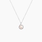 Collier Lucinda Or Blanc Perle De Culture Et Oxyde De Zirconium - Colliers pierre Femme | Histoire d&rsquo;Or