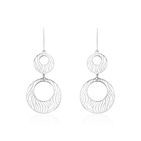 Boucles D'oreilles Pendantes Africa Argent Blanc - Boucles d'oreilles fantaisie Femme | Histoire d&rsquo;Or