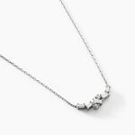 Collier Zachary Or Blanc Diamant Synth&eacute;tique - Colliers Femme | Histoire d&rsquo;Or