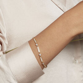 Bracelet Plaqué Or Epilobe Oxydes De Zirconium - Bracelets Femme | Histoire d’Or