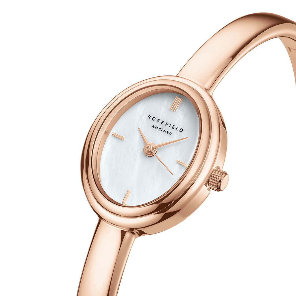 Montre Rosefield Studio Bangle Nacre Blanche - Montres Femme | Histoire d&rsquo;Or