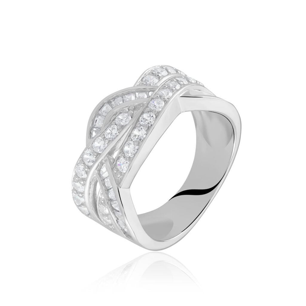 Bague Audon Argent Blanc Oxydes De Zirconium - Bagues avec pierre Femme | Histoire d&rsquo;Or