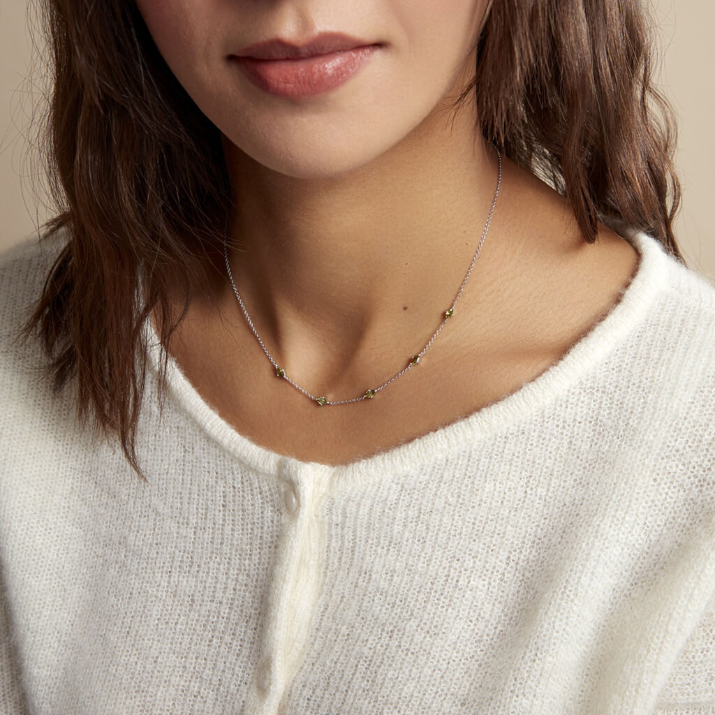 Collier Borya Argent Blanc Oxyde De Zirconium - Colliers fantaisie Femme | Histoire d’Or