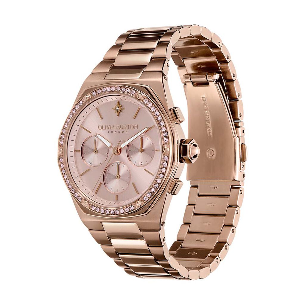 Montre Olivia Burton Hexa Multifonction Rose - Montres Femme | Histoire d&rsquo;Or