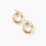 Cr&eacute;oles Yori Argent Dor&eacute; A L'Or 750/1000 - Boucles d'oreilles cr&eacute;oles Femme | Histoire d&rsquo;Or
