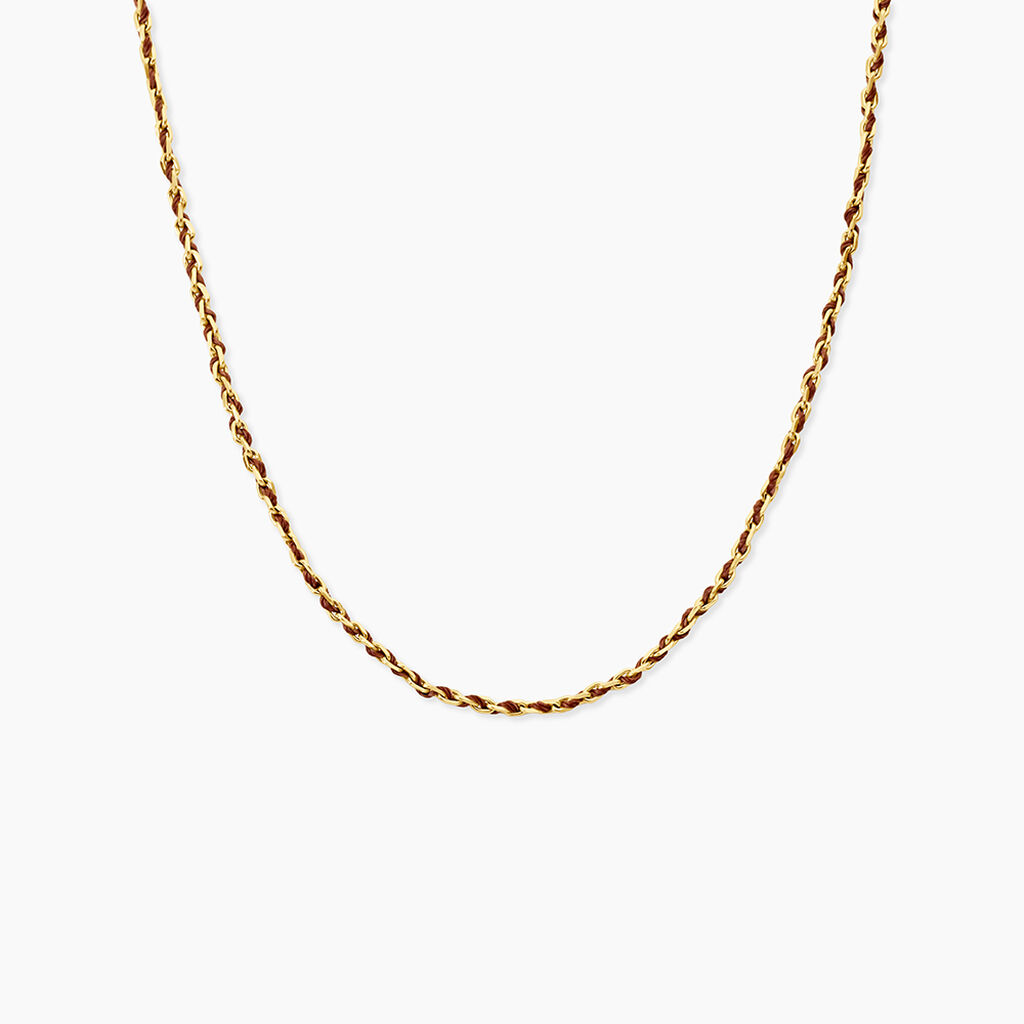 Collier Nelli Acier Jaune - Bijoux sans pierre Femme | Histoire d&rsquo;Or