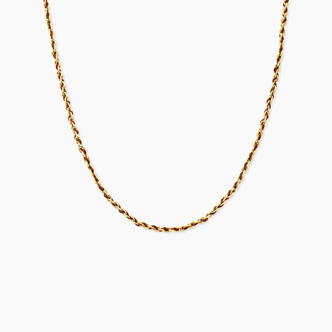Collier Nelli Acier Jaune - Bijoux sans pierre Femme | Histoire d&rsquo;Or