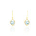 Boucles D'oreilles Pendantes Rosaline Or Jaune Topaze Et Oxyde - Boucles d'oreilles pendantes Femme | Histoire d’Or