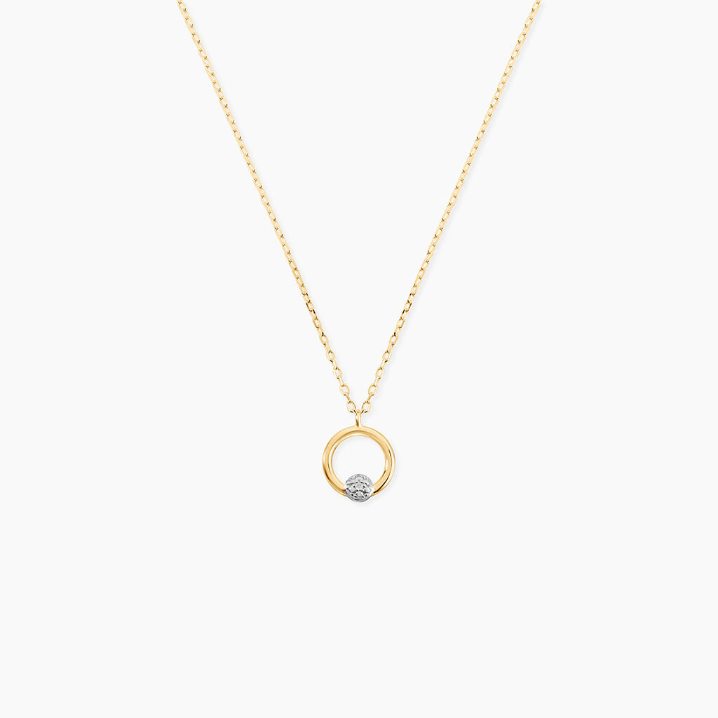 Collier Gisa Jaune Diamant Blanc - Colliers Femme | Histoire d&rsquo;Or