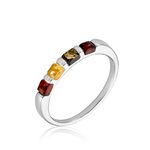 Bague Philo Argent Blanc Ambre - Bagues avec pierre Femme | Histoire d&rsquo;Or