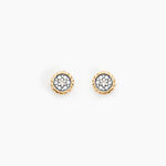 Boucles D'oreilles Puces Mon Premier Diamant Or Jaune - Clous d'oreilles Femme | Histoire d&rsquo;Or