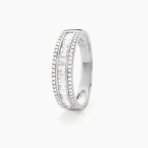 Bague Collection 1986 Or Blanc Diamant - Alliances Femme | Histoire d’Or
