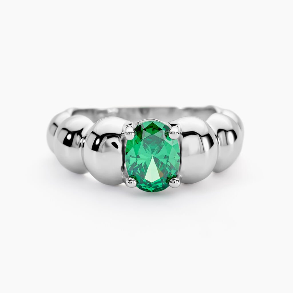 Bague Bubla Argent Blanc Oxyde De Zirconium - Bagues solitaires Femme | Histoire d&rsquo;Or