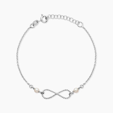 Bracelet Aliya Argent Blanc Pierre De Synthese - Bracelets Femme | Histoire d&rsquo;Or