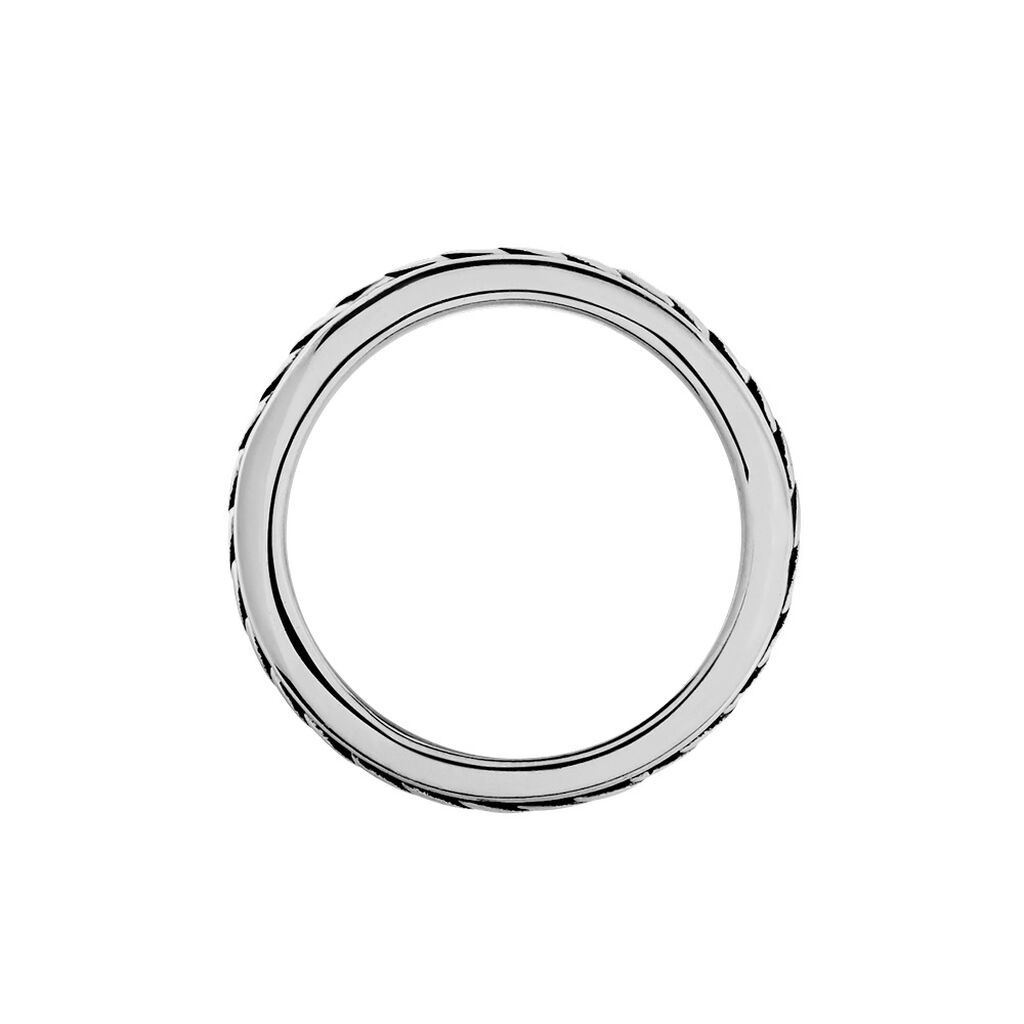 Bague Acier Blanc Gordon - Bagues fantaisie Homme | Histoire d’Or
