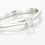 Bague Solitaire Victoria Or Blanc Diamant - Bagues solitaires Femme | Histoire d&rsquo;Or