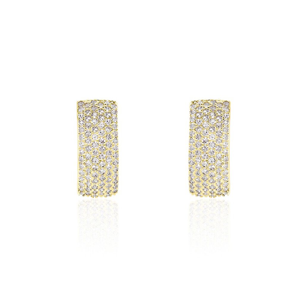 Boucles D'oreilles Puces Charlotte Or Jaune Diamant - Clous d'oreilles Femme | Histoire d’Or