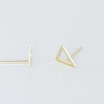 Boucles D'oreilles Puces Anne-berengere Triangle Or Jaune - Clous d'oreilles Femme | Histoire d&rsquo;Or
