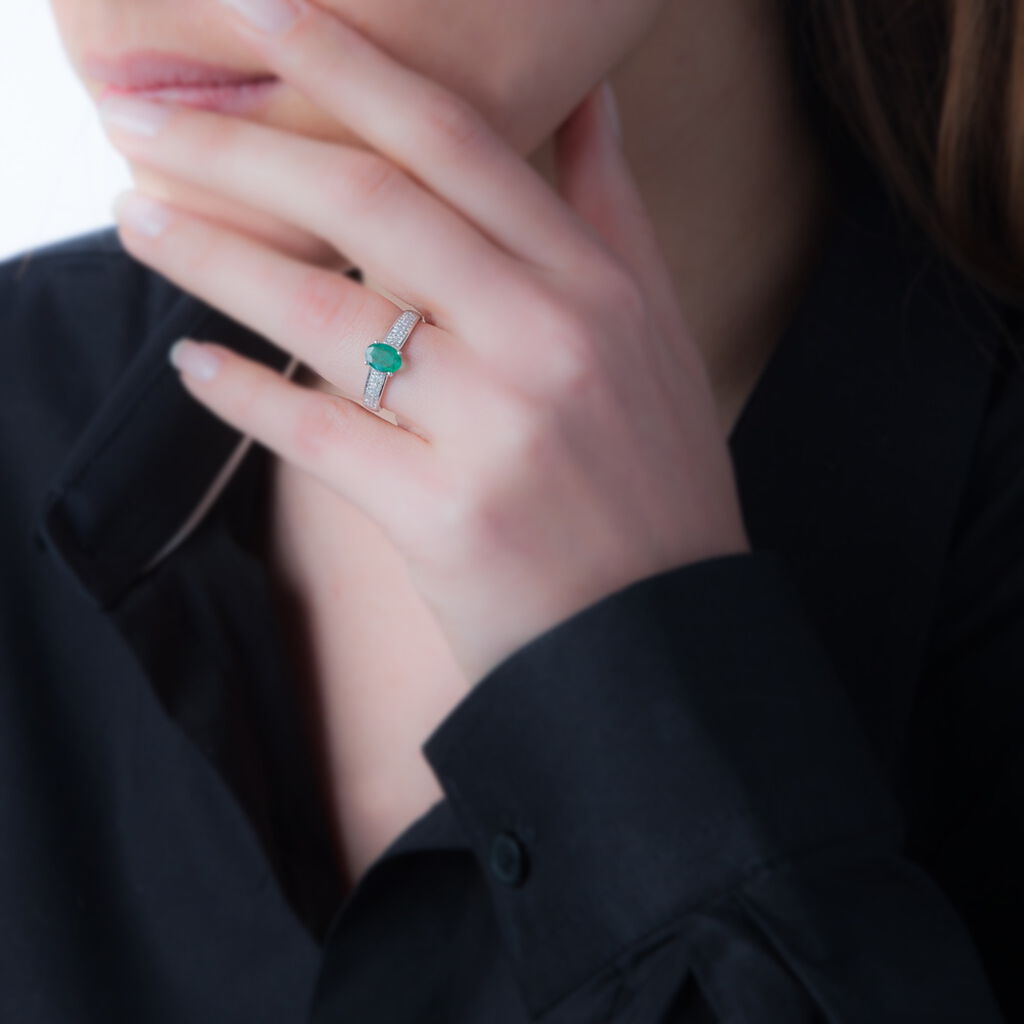 Bague Crista Or Rose Saphir Et Diamant - Bagues solitaires Femme | Histoire d’Or