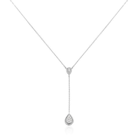 Collier Mariona Or Blanc Diamant - Colliers Femme | Histoire d’Or