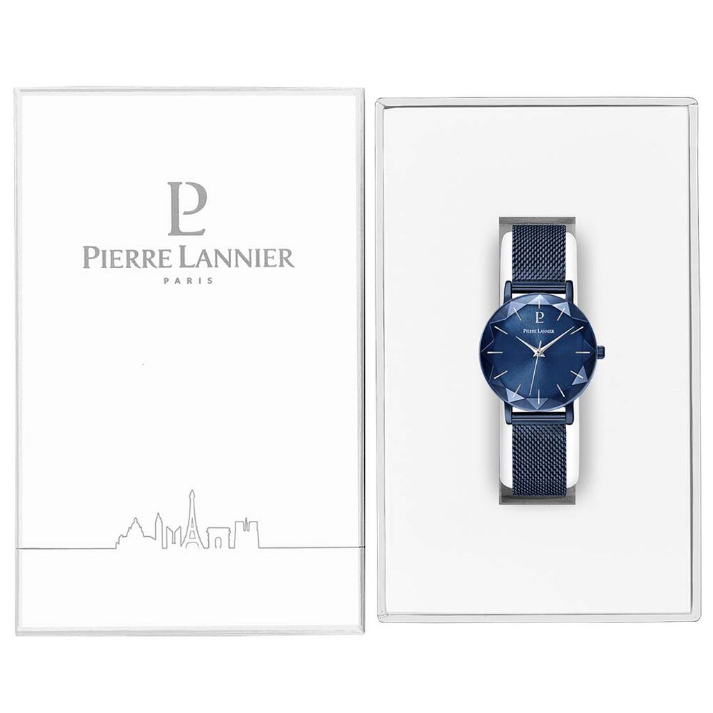 Montre Pierre Lannier Multiples Acier Bleu - Id&eacute;es cadeaux Femme | Histoire d&rsquo;Or