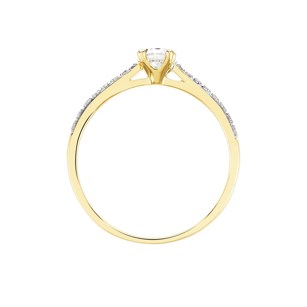 Bague Solitaire Hemera Or Jaune Diamant - Bagues solitaires Femme | Histoire d&rsquo;Or