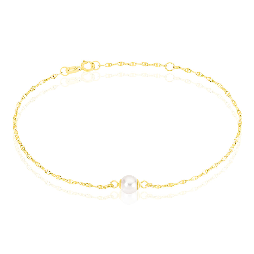 bracelet paolina or jaune perle de culture