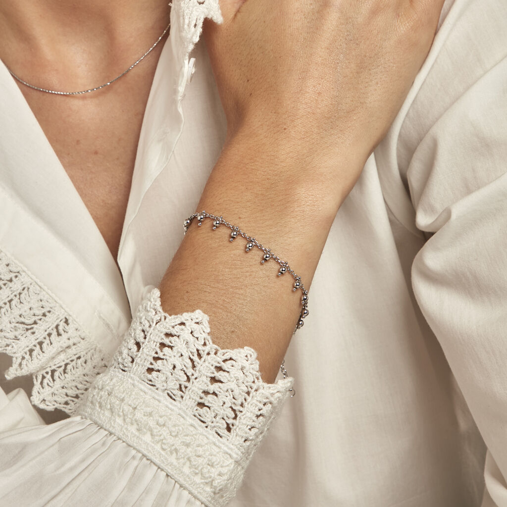 Bracelet Fancy Argent Blanc - Bracelets Femme | Histoire d’Or