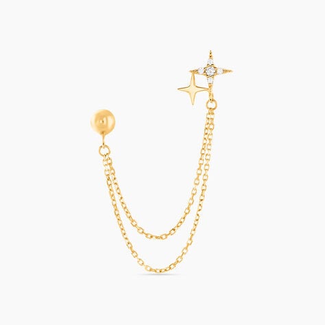 Bijou D'oreille Unitaire Mikko Or Jaune Oxyde De Zirconium - Ear cuffs Femme | Histoire d&rsquo;Or