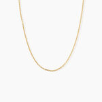 Chaine Igoa Maille Forcat Diamantee Argent Dor&eacute; A L'Or 750/1000 - Chaines Unisex | Histoire d&rsquo;Or