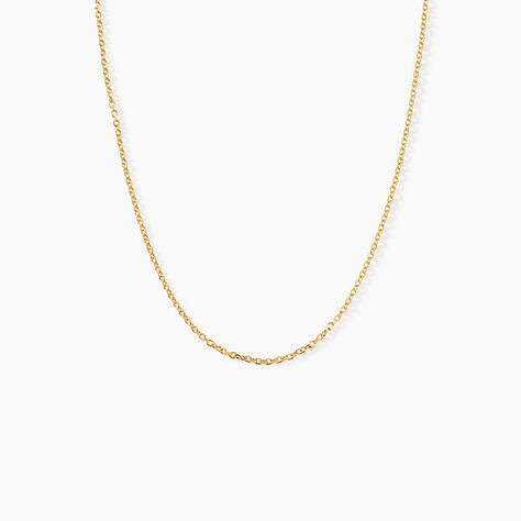 Chaine Igoa Maille Forcat Diamantee Argent Dor&eacute; A L'Or 750/1000 - Chaines Unisex | Histoire d&rsquo;Or