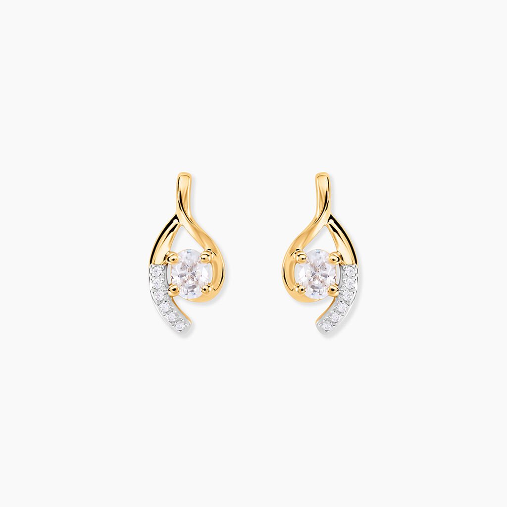 Boucles D'oreilles Sagesse Or Jaune Oxyde Oxyde - Clous d'oreilles Femme | Histoire d&rsquo;Or